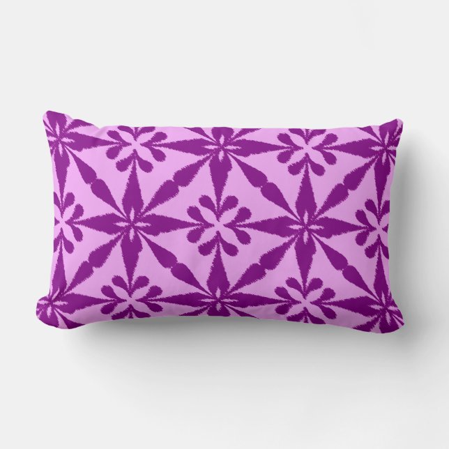 Ikat Star Pattern - Violet and Orchid Kussen (Voorkant)