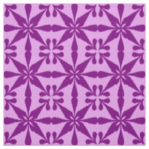 Ikat Star Pattern - Violet and Orchid Stof