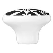 Ikat Star Pattern - Zwart-wit Keramische Knop (Zijkant)