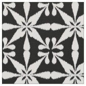 Ikat Star Pattern - Zwart-wit Stof (Close Up)