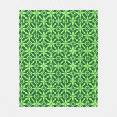 Ikat Sterpatroon - Donkergroen Fleece Deken (Voorkant)