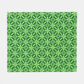 Ikat Sterpatroon - Donkergroen Fleece Deken (Voorkant (Horizontaal))