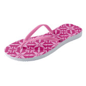 Ikat Sterpatroon - Fuchsia Roze Teenslippers (Schuin)