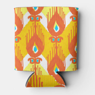 Ikat-stoffenpatroon: Etnisch  ontwerp. Blikjeskoeler