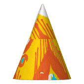 Ikat-stoffenpatroon: Etnisch  ontwerp. Feesthoedjes (Links)