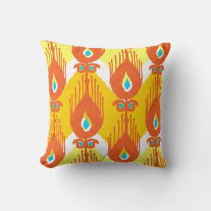 Ikat-stoffenpatroon: Etnisch ontwerp. Kussen