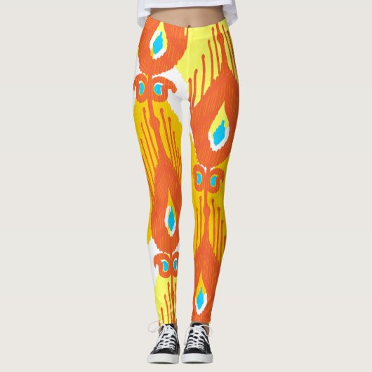 Ikat-stoffenpatroon: Etnisch  ontwerp. Leggings (Voorkant)
