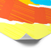 Ikat-stoffenpatroon: Etnisch ontwerp. Poster (Hoek)