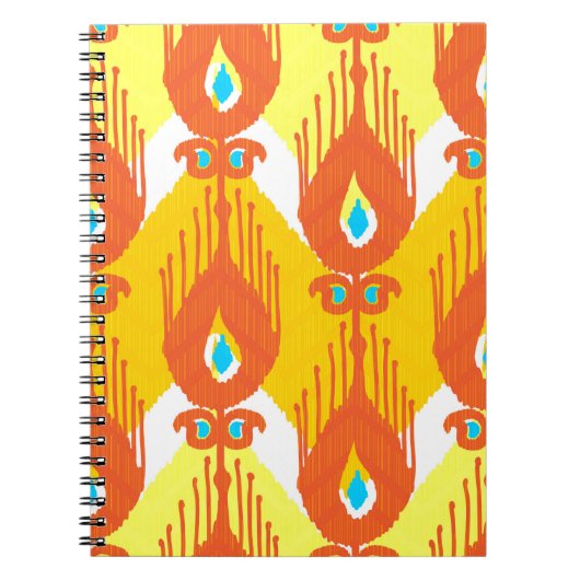 Ikat-stofpatroon Notitieboek (Voorkant)