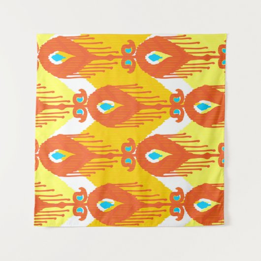 Ikat-stofpatroon Wandkleed (Voorkant (horizontaal))