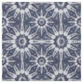 Ikat Style Navy White Big Starburst Pattern Stof (Swatch)