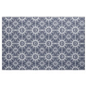 Ikat Style Navy White Big Starburst Pattern Stof (Fat Quarter)