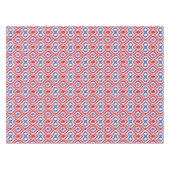 Ikat Tile in rood en blauw Tafelkleed (Voorkant (Horizontaal))