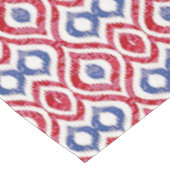 Ikat Tile in rood en blauw Tafelkleed (Gekanteld)