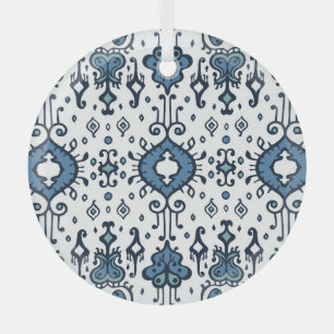 Ikat, tribaal, etnisch naadloos ornament. glas ornament