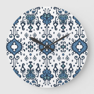 Ikat, tribaal, etnisch naadloos ornament. grote klok