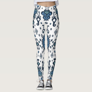 Ikat, tribaal, etnisch naadloos ornament. leggings
