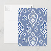 Ikat Tribal Diamond Pattern Briefkaart (Voorkant / Achterkant)