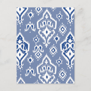Ikat Tribal Diamond Pattern Briefkaart