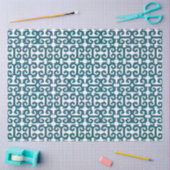 IKAT Tribal Patroon Blauwgroen Blauw Grieks Zeer b Tissuepapier (Craft)