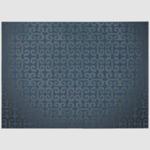 IKAT Tribal Pattern Navy Black Grey Decoupage Art Tissuepapier