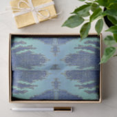 IKAT Tribal Pattern Navy Blue Geometric Decoupage Tissuepapier (Geschenk)