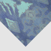 IKAT Tribal Pattern Navy Blue Geometric Decoupage Tissuepapier (Detail)