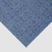 IKAT Tribal Pattern Navy Blue Greek Key Decoupage Tissuepapier (Detail)