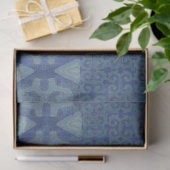 IKAT Tribal Pattern Navy Turquoise Blue Decoupage Tissuepapier (Geschenk)