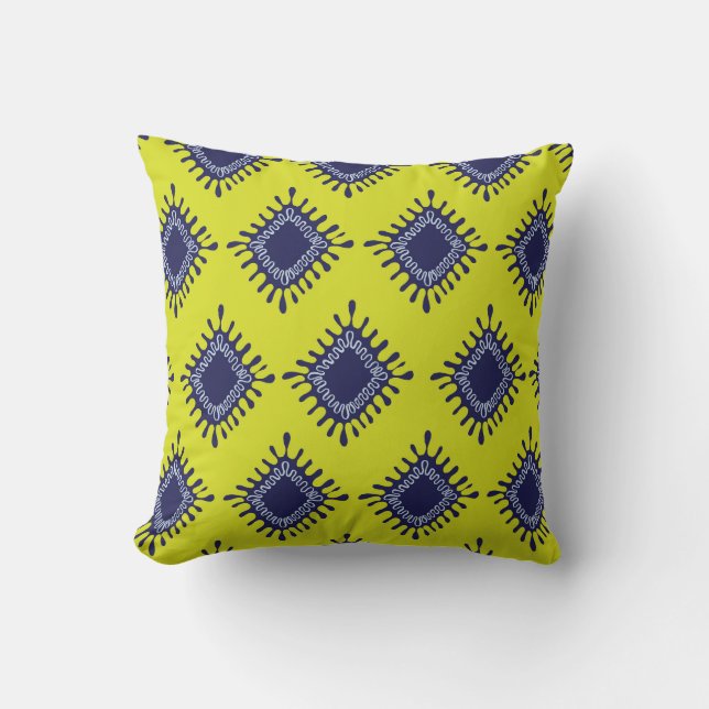 Ikat Tribal: Stijlvol modern patroon. Kussen (Voorkant)