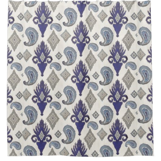 IKAT  tribale moderne patroonschildpad Douchegordijn (Voorkant)