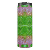 Ikat uit brons en groene bladeren thermosbeker (Achterkant)