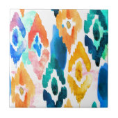 Ikat Waterverf Patroon Tegeltje (Voorkant)