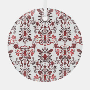 Ikat Waterverf: Tribal etnische naadloos. Glas Ornament