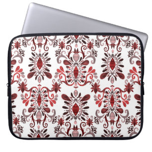 Ikat Waterverf: Tribal etnische naadloos. Laptop Sleeve