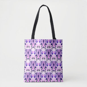 Ikat Waterverf: Tribal etnische naadloos Tote Bag