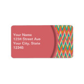 iKat Zigzag Design Spice Colors Etiket (Voorkant)