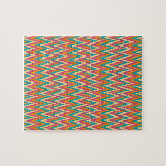 iKat Zigzag Design Spice Colors Legpuzzel (Horizontaal)