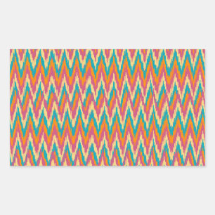 iKat Zigzag Design Spice Colors Rechthoekige Sticker