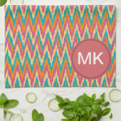 iKat Zigzag Design Spice Colors Theedoek (Gevouwen)