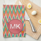 iKat Zigzag Design Spice Colors Theedoek (Quarter Fold)