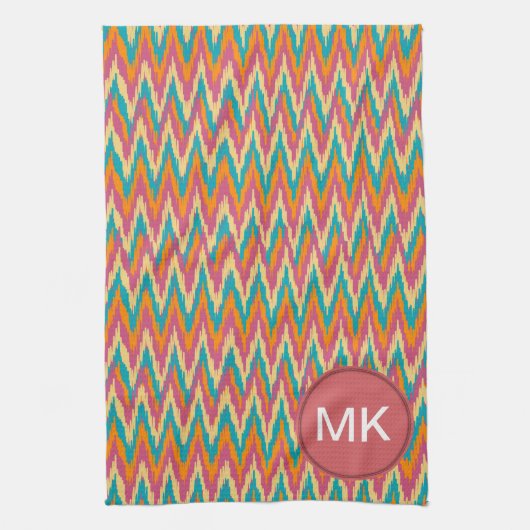 iKat Zigzag Design Spice Colors Theedoek (Verticaal)