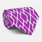 Ikatdiamanten - Amethyst paars en wit Stropdas (Opgerold)