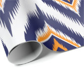 Ikatpatroon textielstof etnisch stammotief ma cadeaupapier (Rol Hoek)