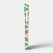 Ikatpatroon - Turquoise, Taupe en Beige Case-Mate iPhone Case (Achterkant / Links)
