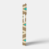 Ikatpatroon - Turquoise, Taupe en Beige Case-Mate iPhone Case (Achterkant / Rechts)