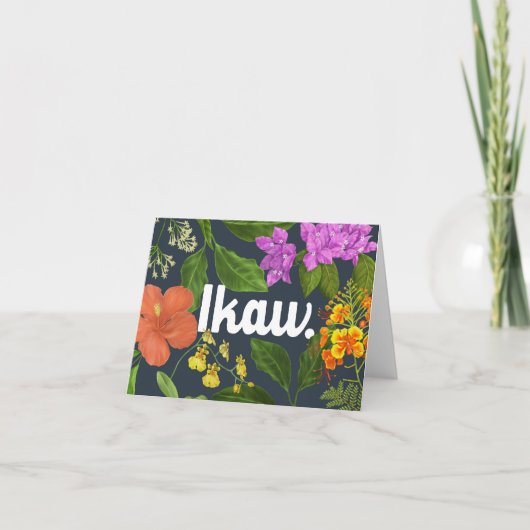 "Ikaw" (jij) Filipijnse bloemen Kaart (Voorkant)