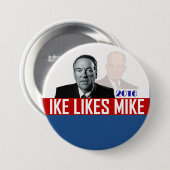 Ike Likes Mike Ronde Button 7,6 Cm (Voorkant /achterkant)