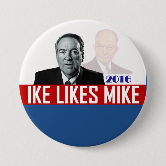 Ike Likes Mike Ronde Button 7,6 Cm (Voorkant)