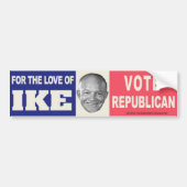 IKE Stemming  Republikeinse Bumpersticker 1956 (Voorkant)